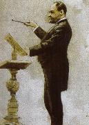 johannes brahms dvorak conducting at the chicago world fair in 1893 Germany oil painting artist